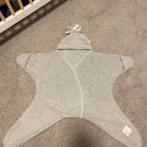 Gray Star-Shaped Baby Blanket